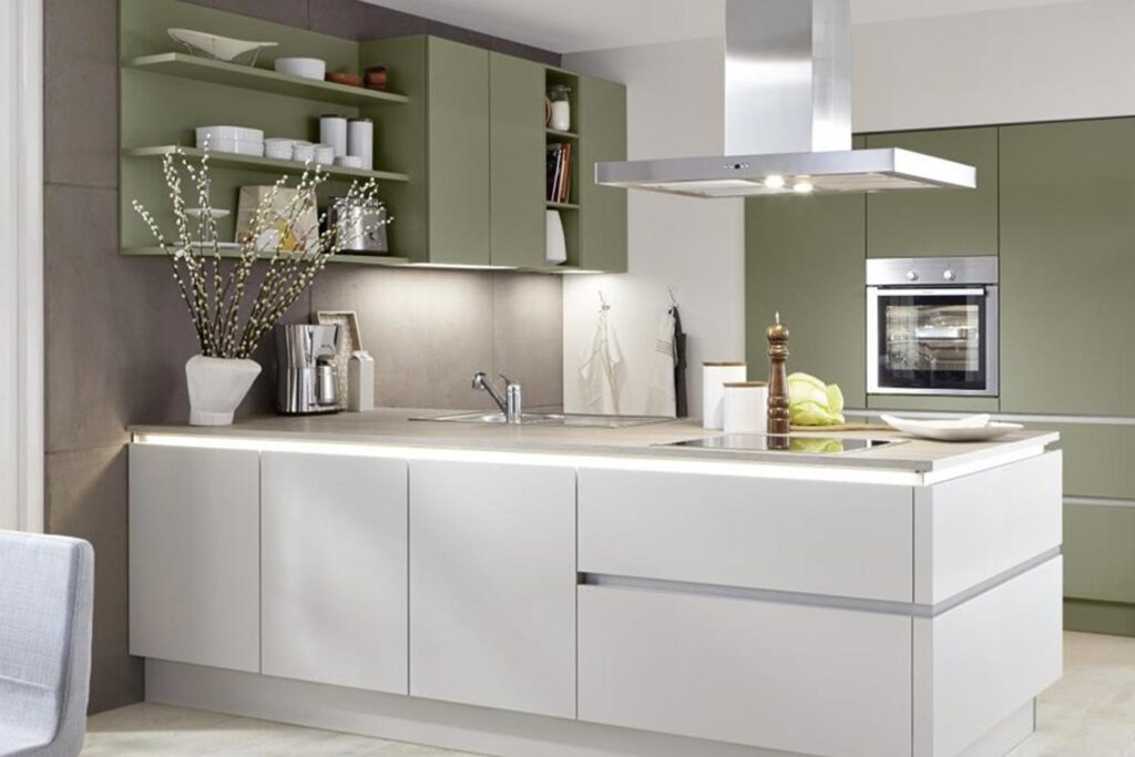 An elegant kitchen block perfectly lit Nolte Brasov