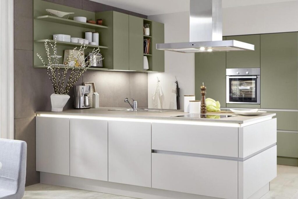 An elegant kitchen block perfectly lit Nolte Brasov