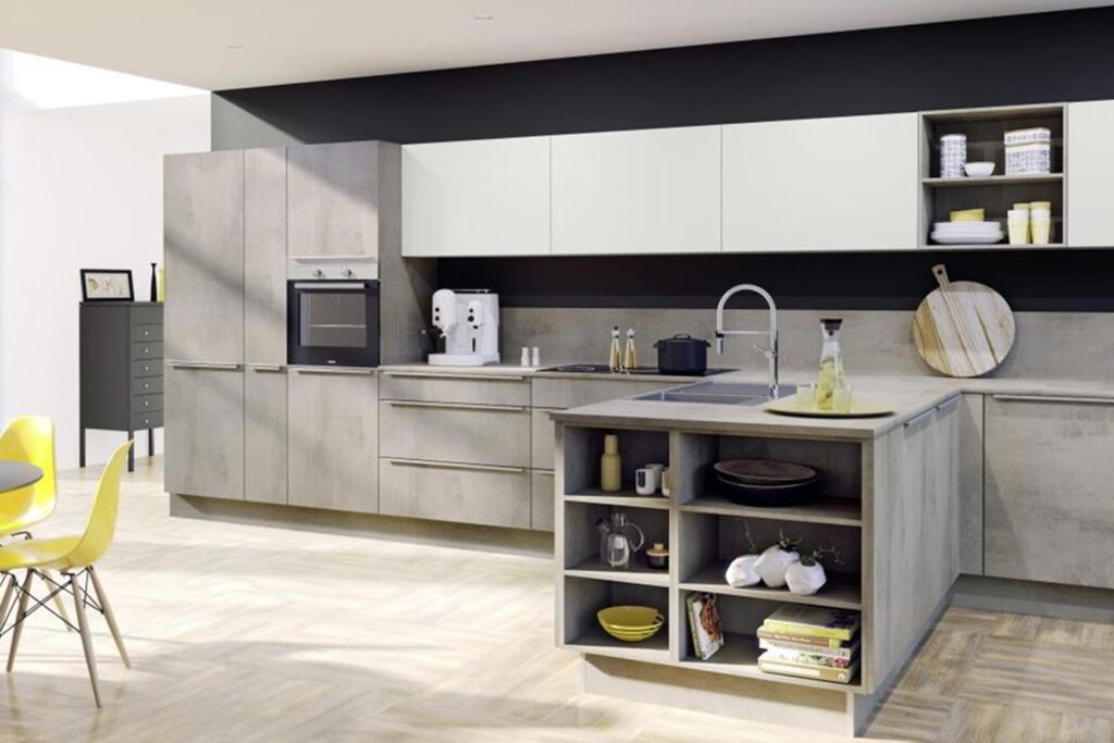 Concrete as an elegant kitchen element 1 2 Nolte Brasov